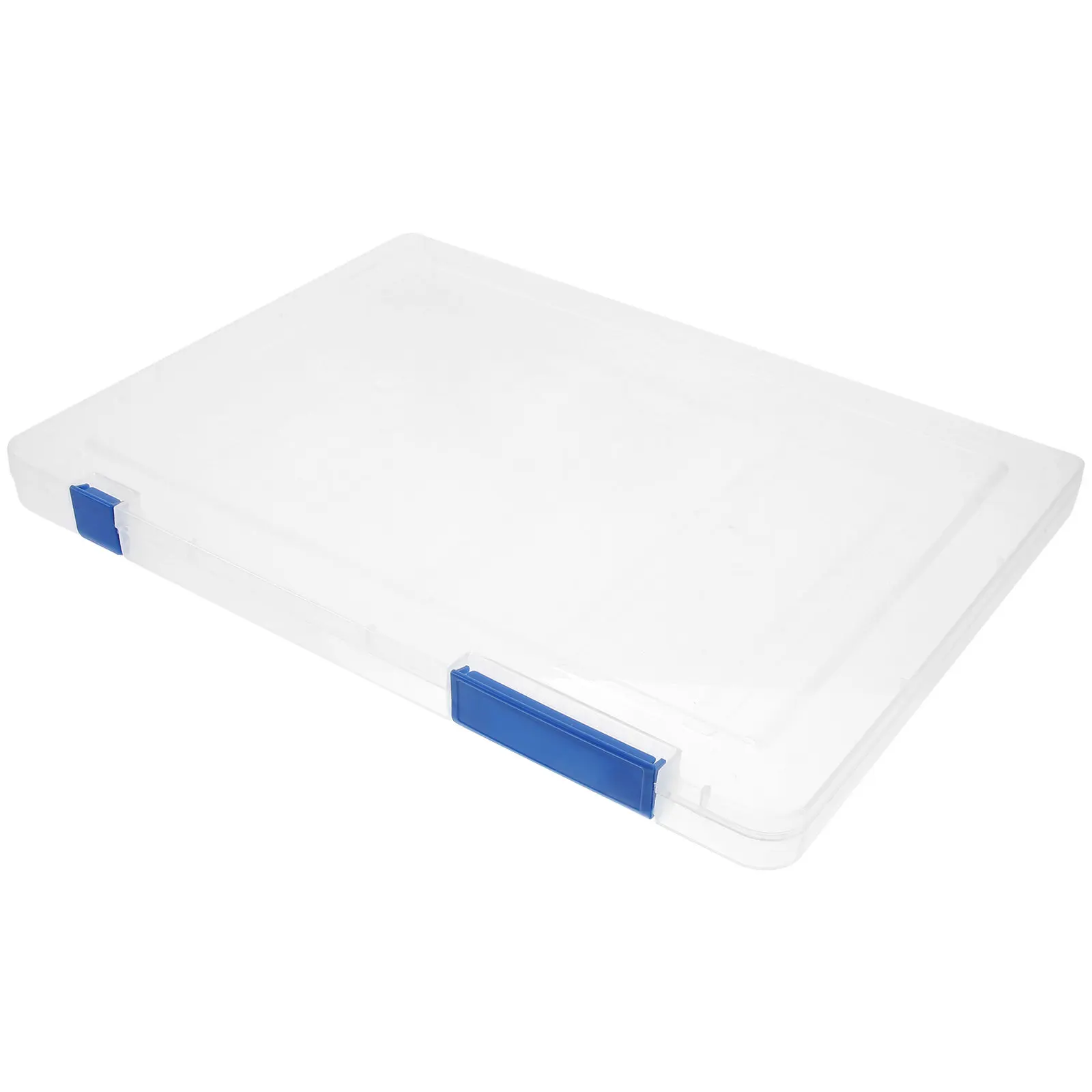 

Compact A4 File Box Clear Plastic Document Organizer Portable File Storage Case for Photos Certificates Scrapbook Paper Storage