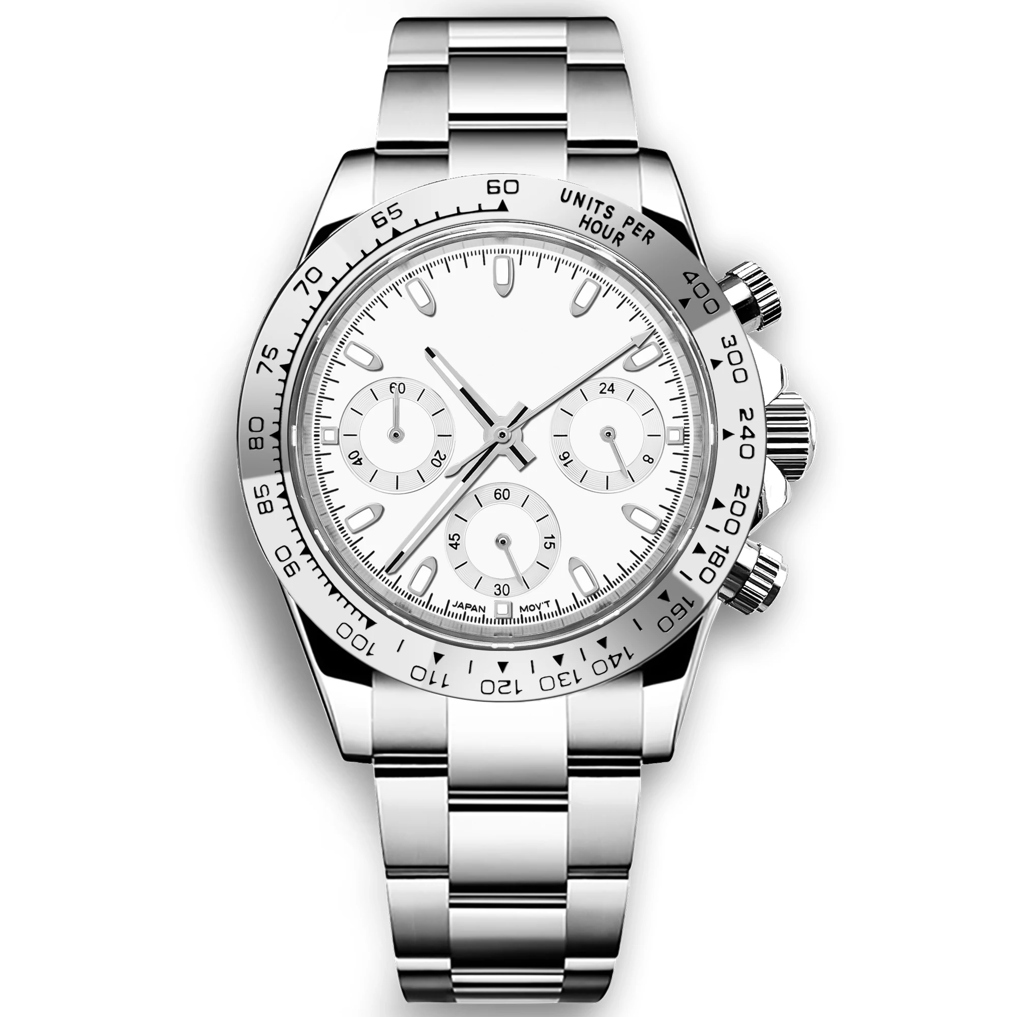 นาฬิกาควอตซ์โลโก้สั่งทำ VK63 นาฬิกาข้อมือผู้ชาย สไตล์ลำลอง แฟชั่น เรืองแสง กันน้ำ 5ATM นาฬิกาโครโนกราฟคุณภาพสูงสำหรับผู้ชาย