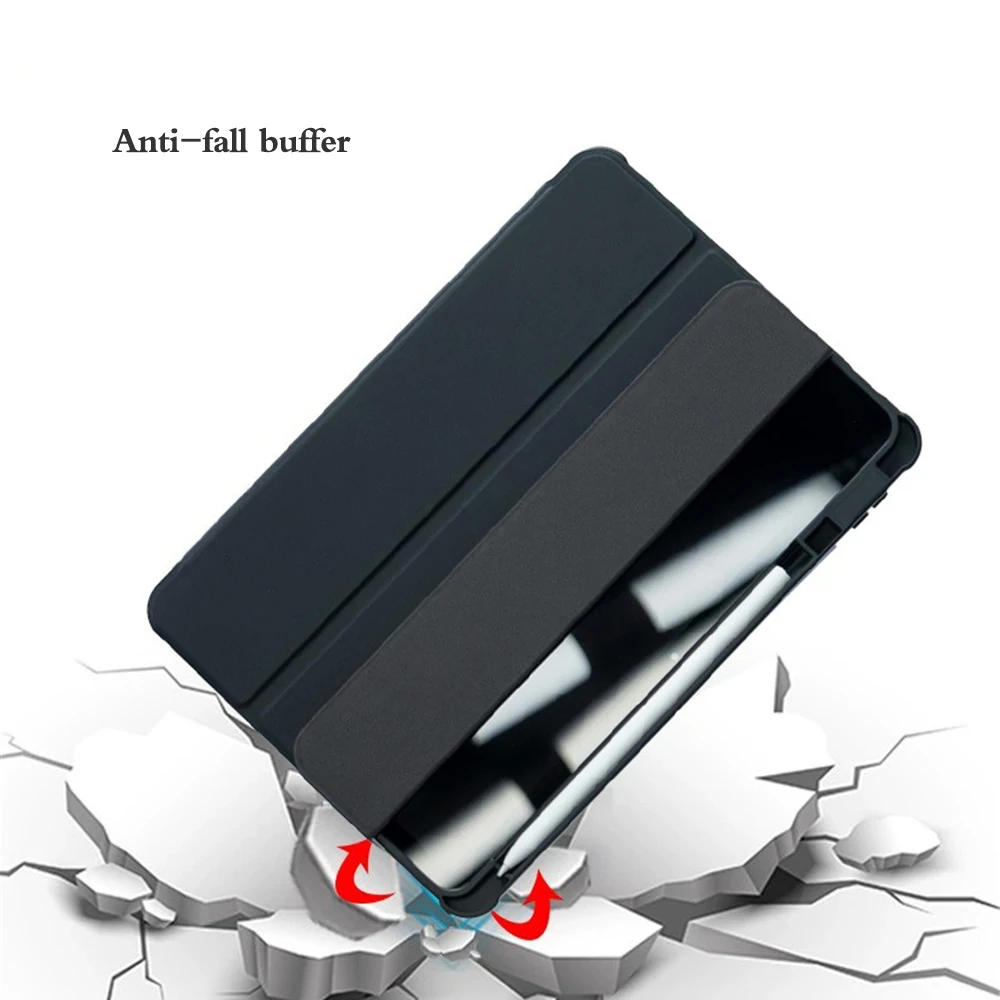 For Xiaomi Pad 6 2023 Tablet Case with Pen Slot Protective Cover for MiPad 6 Pro 11 Inch Transparent Bottom Rotation Shell