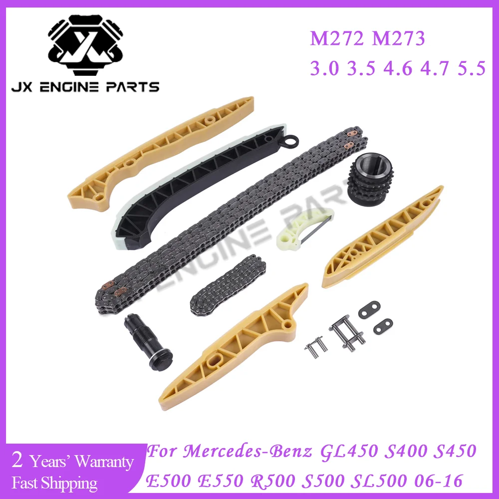 M272 M273 Engine Timing Chain Guide Kit For Mercedes-Benz 3.0 3.5 4.7 5.5 GL450 S400 S450 CL500 E500 G500 S500 R500 4.7L 5.5L