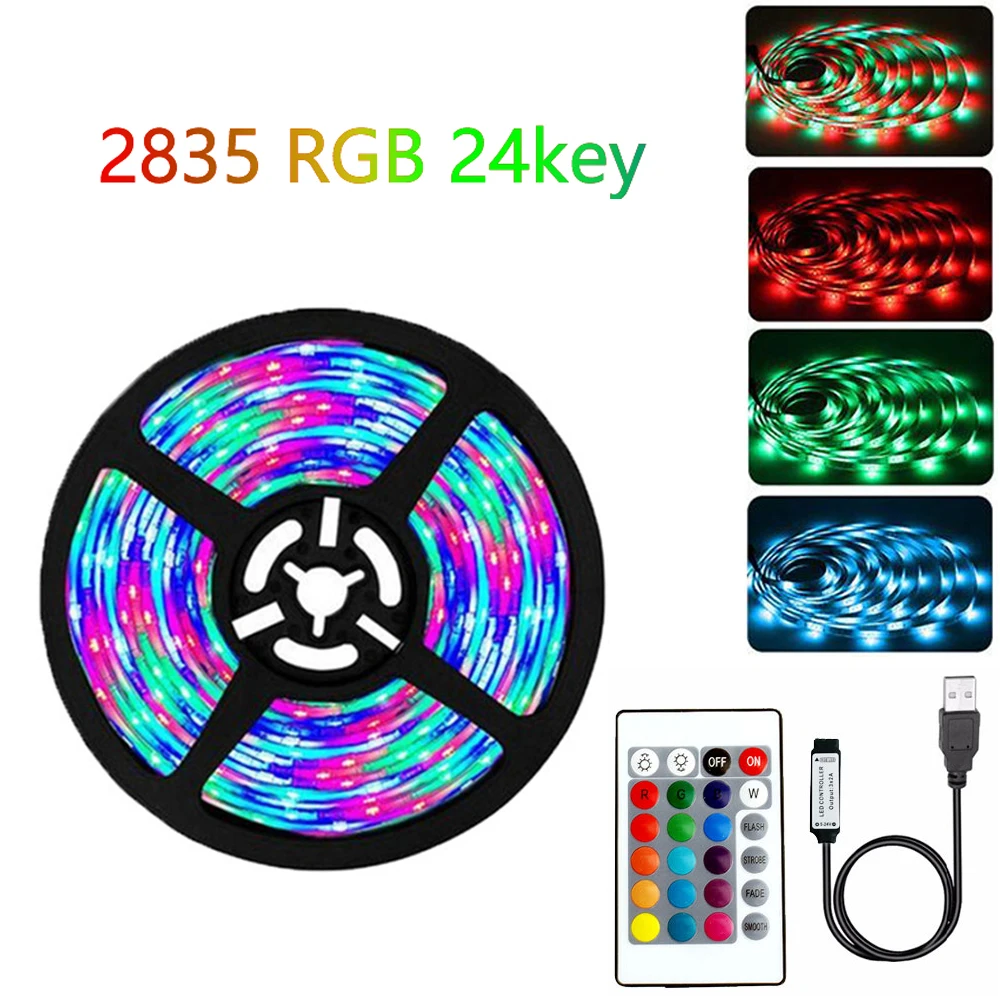 

5V LED Strip Light RGB SMD2835 0.5M-5M Bluetooth Control USB Flexible Lamp Tape Diode For TV Backlight Bedroom Decoratiot Decor