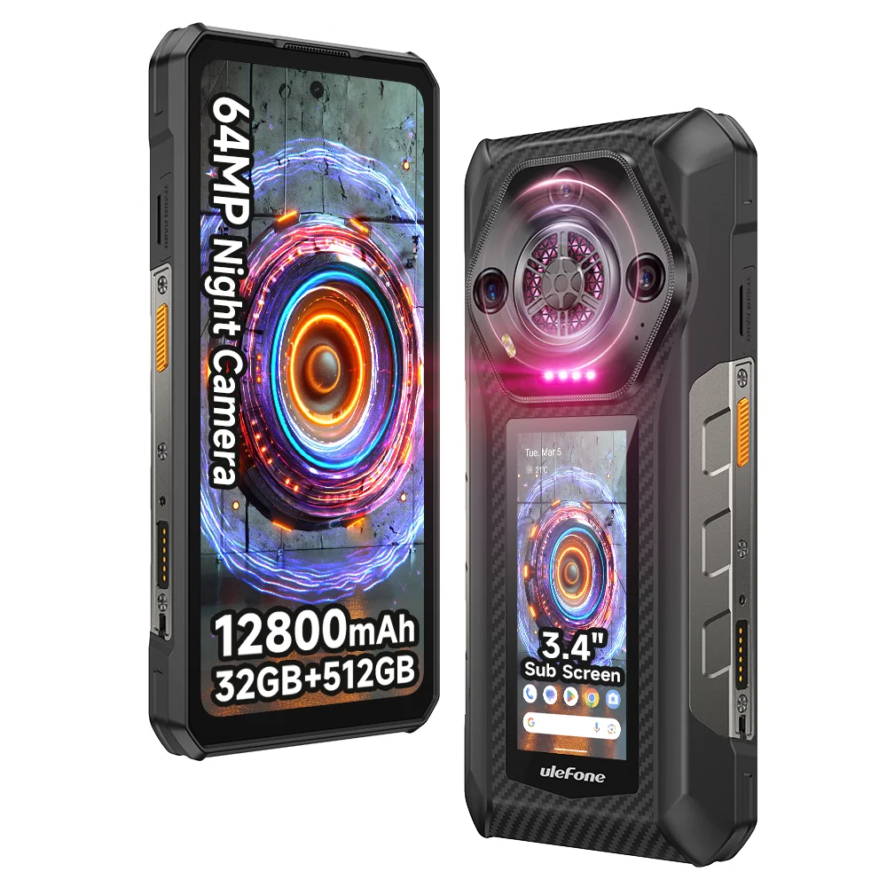【World Premiere】Ulefone Armor 30 Pro 5G Rugged Phone Android 14 Smartphone 6.9" 120Hz 32GB+512GB 12800mAh Night Camera 64MP NFC
