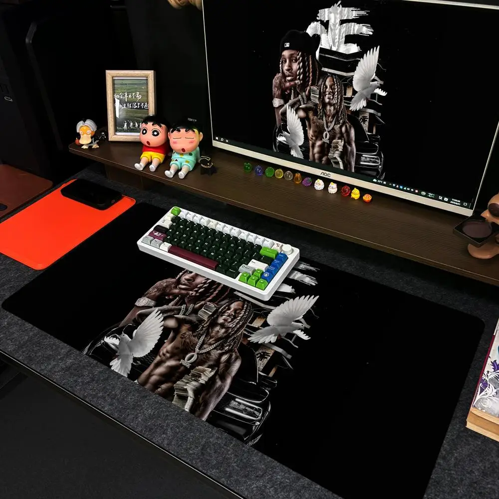 Rapper K-King V-Von Mouse Pad Xxl Computer Large Size Non-slip Gamer Keyboard 90x40cm Art Design HD Deskmat