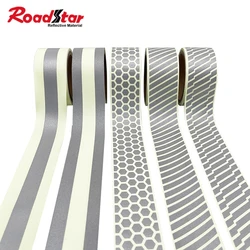 Roadstar Glow in the Dark Fabric Heat Transfer Casting Tape Ruban photoluminescent Coudre sur les vêtements de sécurité RS-C280-73DK