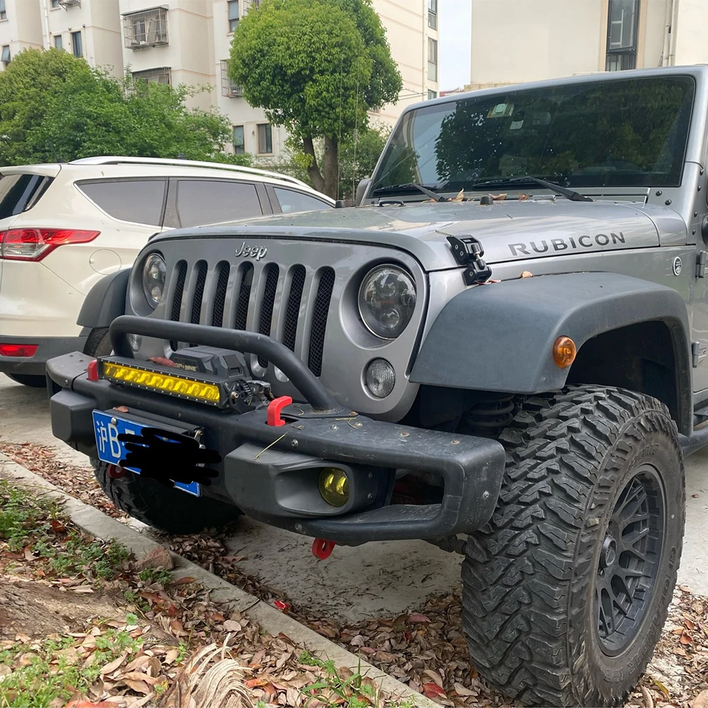 N-Tube bump Front Bumper Iron Bar U Black 10th Anniversary SXMA J087-9 For Jeep Wrangler JK2007-2017 10th Anniversary  Bumper