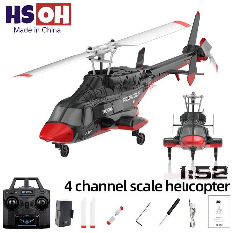 

A61 RC Helicopter 2.4G 6-Aixs Gyroscope 4CH Altitude Hold Optical Flow Remote Control Helicopter Toys For Kid Adult