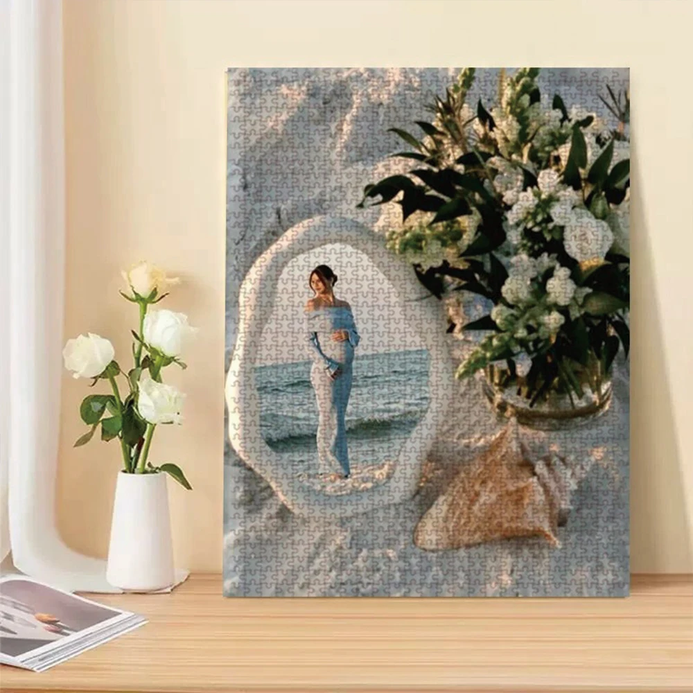 35/300/500/1000pcs Personalized Custom Photo Puzzle Couple Photos for Birthday Wedding Valentine's Day Gift
