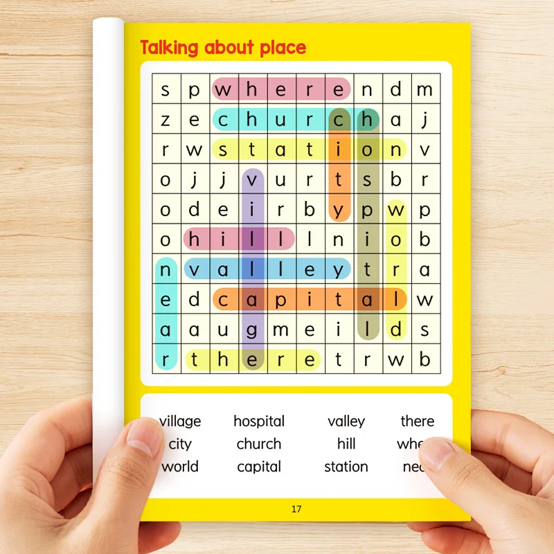 Word Spelling Book for Children's English Word 32 Pages, Spelling Game Treasure Hunt Book, Searching for Hidden Words view 4