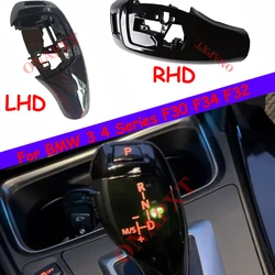 For BMW 3 4 Series F30 F34 F32 Car Piano Black Gear Shift Cover Panel Knob Replacement LHD RHD Interior Accessories