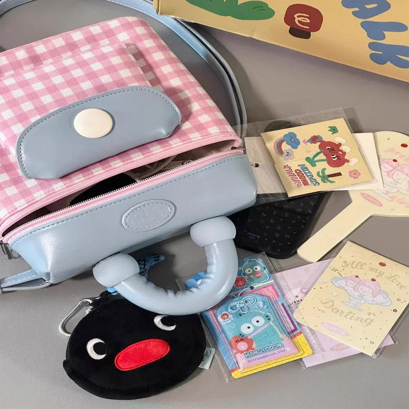 Damska Nowa Bsg Nowa Słodka Dziewczęca Różowa Torba na Ramię Codzienna Mała Torebka Plecak Uroczy Studencki Mały Tornister Słodki Styl