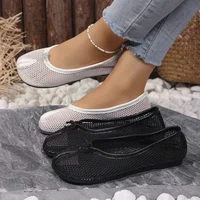 Women Mesh Flats Breathable Split Toe Ballet Shoes Minimalist Slip On Loafers Summer Vacation Casual Flat Footwear - Image 2