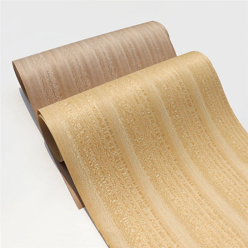Natural Genuine Yellow Brown  Wood Veneer for Furniture about 60x250cm 0.3mm thick