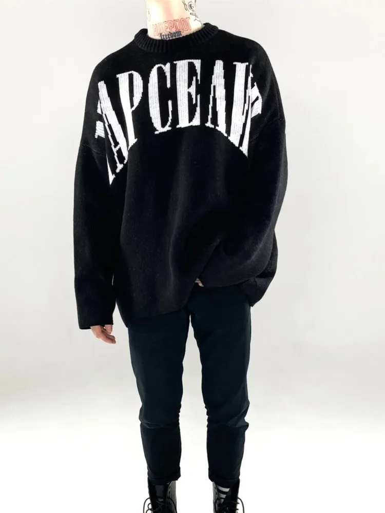 스웨터 Марселин MN 아이콘 그래픽 겨울 풀오버 니트 탑 힙합 패션 하라주쿠 점퍼 코트 Y2k streetwear 의류