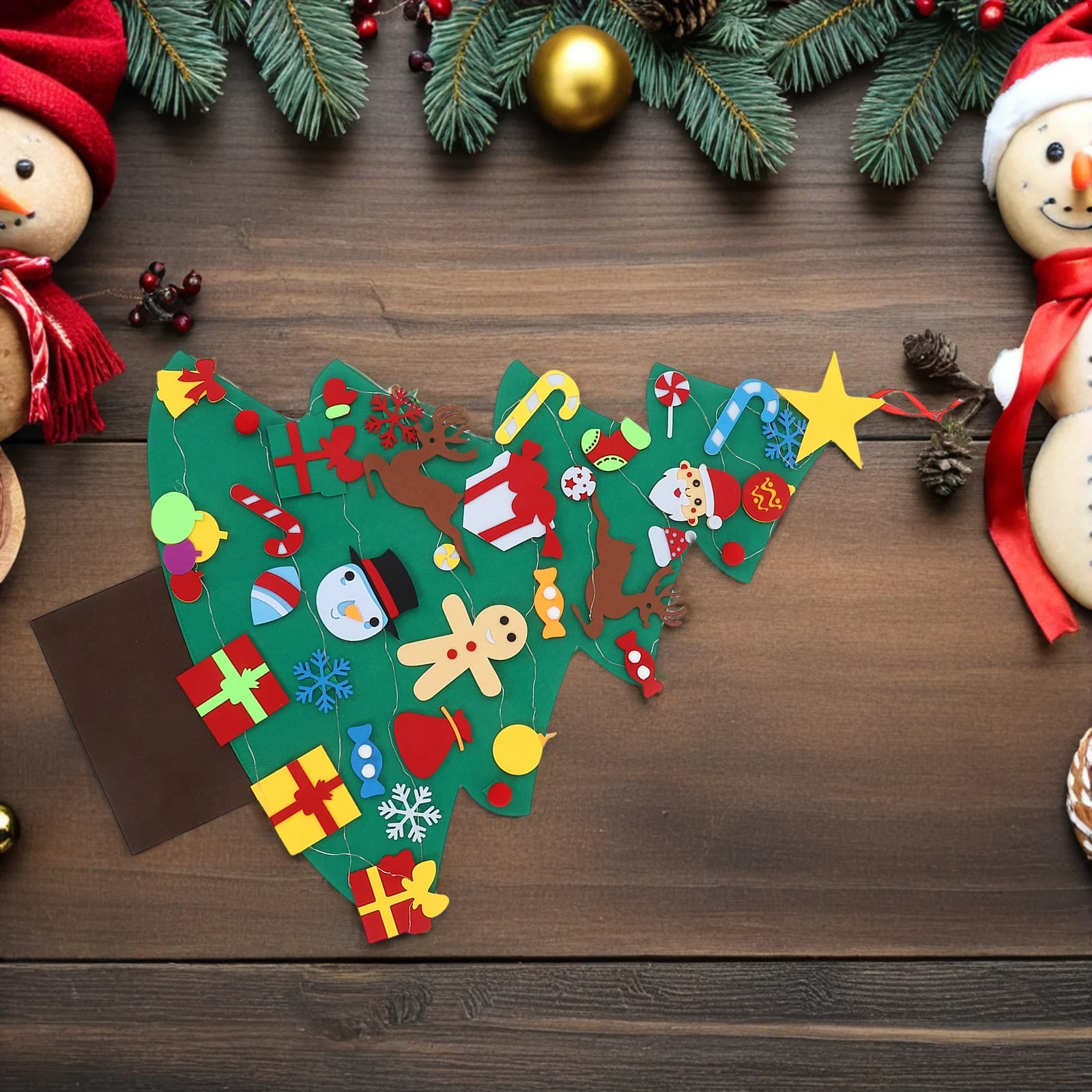 1 مجموعة ورأى شجرة عيد الميلاد DIY الحرفية كيت الحلي أضواء الجدار شنقا الفصول الدراسية نشاط عيد الميلاد قابلة لإعادة الاستخدام آمنة #6