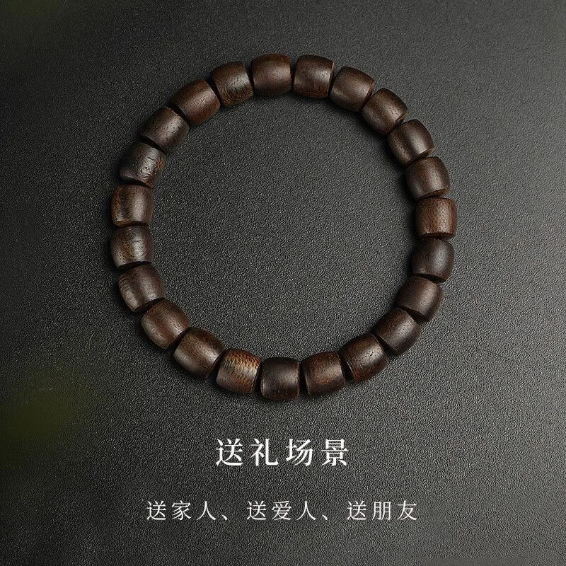 Sinking water grade agarwood Vietnam Nha Trang Bai Chi Nan natural bracelet, Buddha bead bracelet, men's and women's old materia