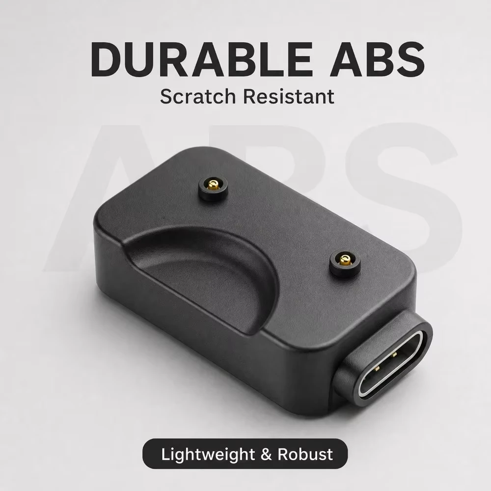Magnetic Charging Adapter Built-in Keychain Blue Indicator Light Portable Charger Connector For Samsung Galaxy Fit3 Smart Watch