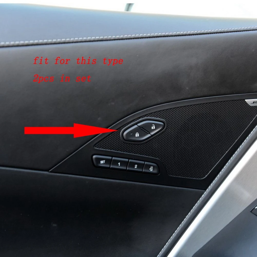 シボレーコルベット用ドアロックスイッチボタン,ABSカーボンファイバー,アクセサリー,c7,2014, 2015, 2016, 2017, 2018, 2019