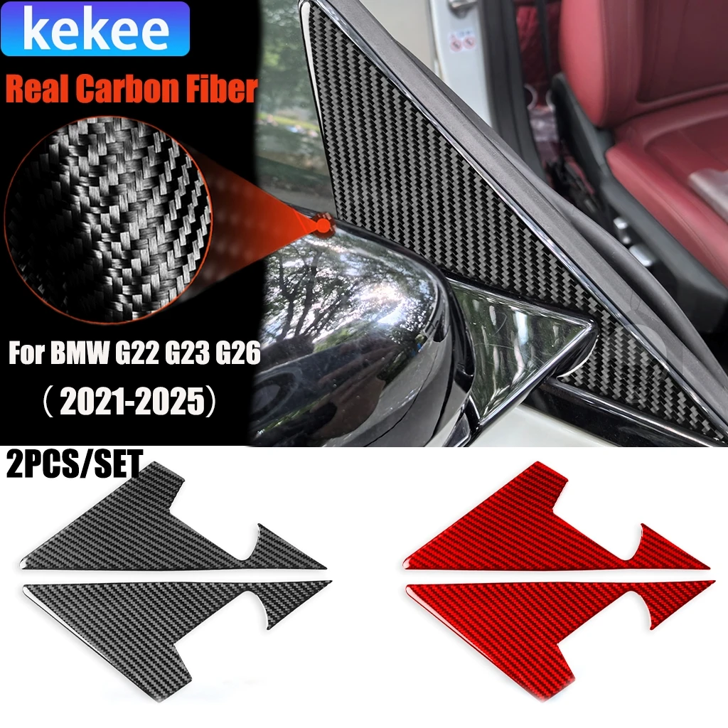 

Автомобильные аксессуары из углеродного волокна, боковое окно на стойке А, модифицированная внешняя накладка, наклейка для BMW 4 серии/M4 G22 G23 G26 2021-2025