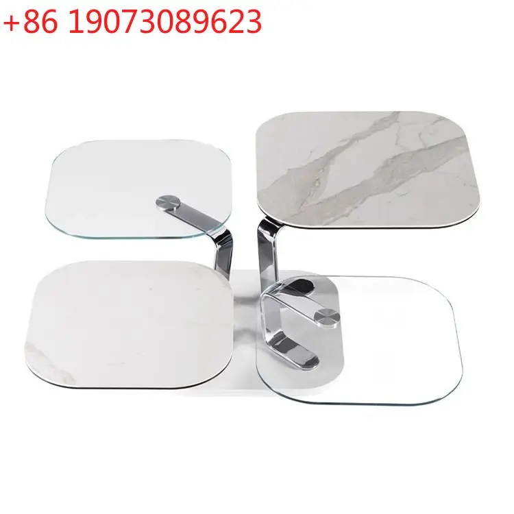 

Кофейный столик из композитного камня ручной работы в стиле лайт-люкс, вращающийся, складной, телескопический, креативный, популярный среди интернет-пользователей