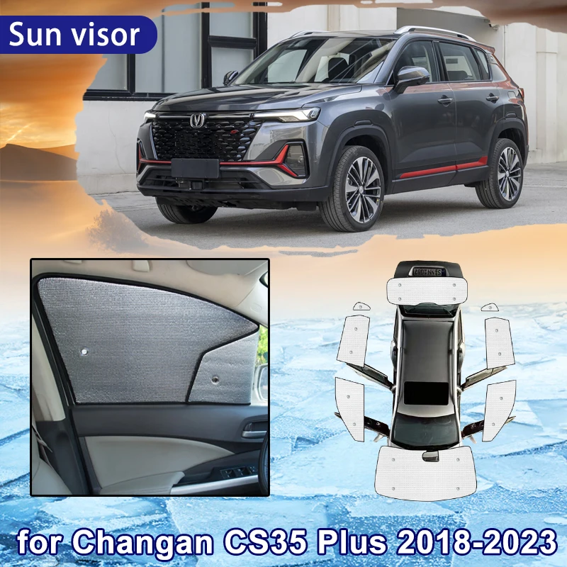 

For Changan CS35 Plus 2023 2022 2021 2020 2019 2018 Car Window Sunshade Full Surround Windshield Sun Shade Sun Auto Visor Covers