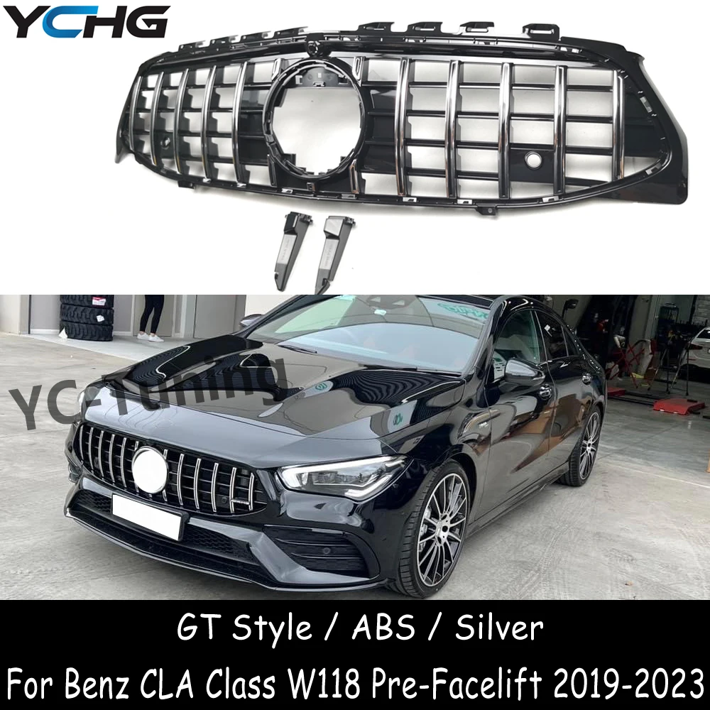 Rejilla de rejilla para capó de parachoques delantero CLA W118 GT Panamericana para Benz Clase CLA C118 CLA250 CLA200 CLA220 CLA180 malla de rejilla 2019-2023