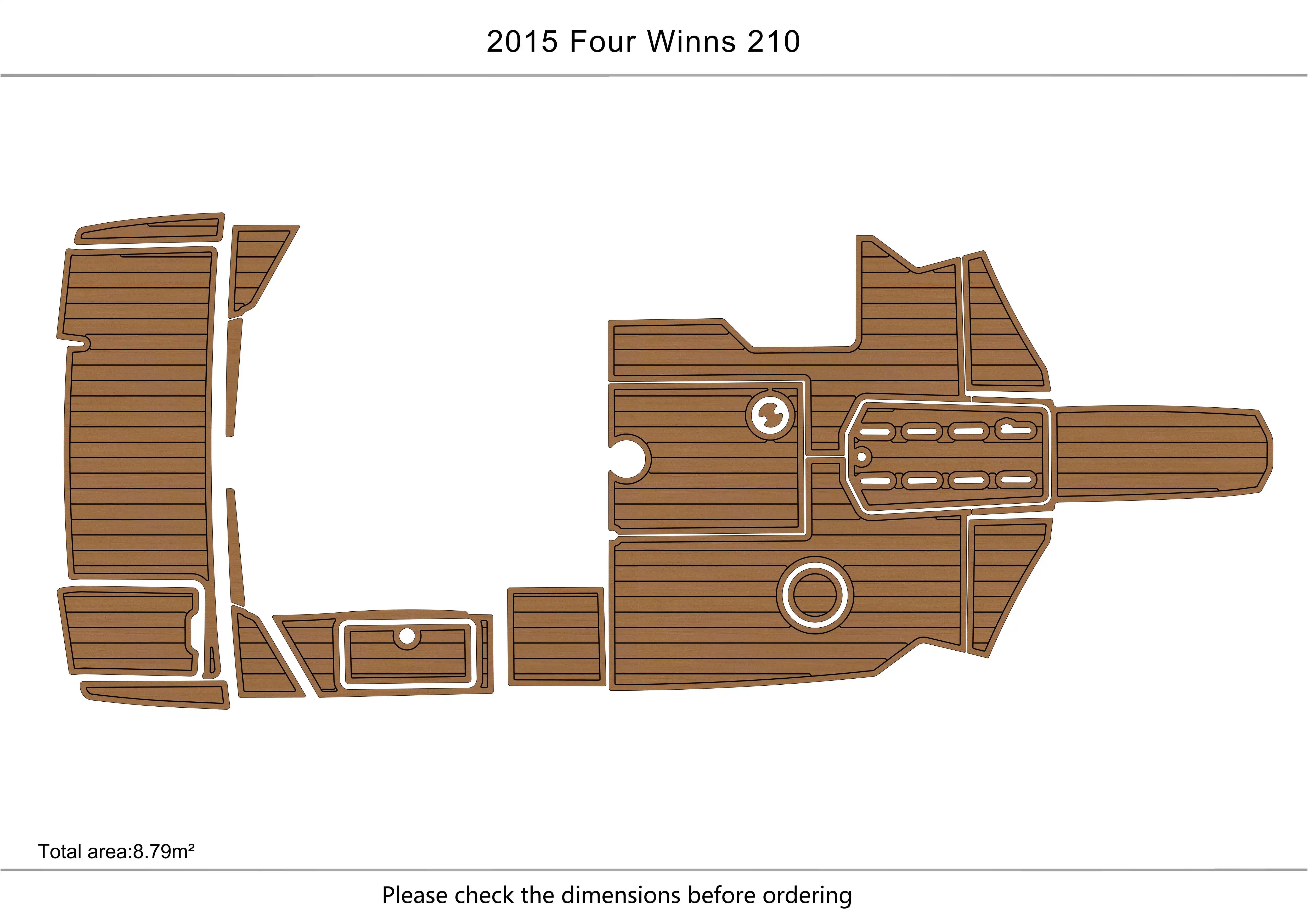 2015 Four Winns 210 bow Cockpit  platform 1/4