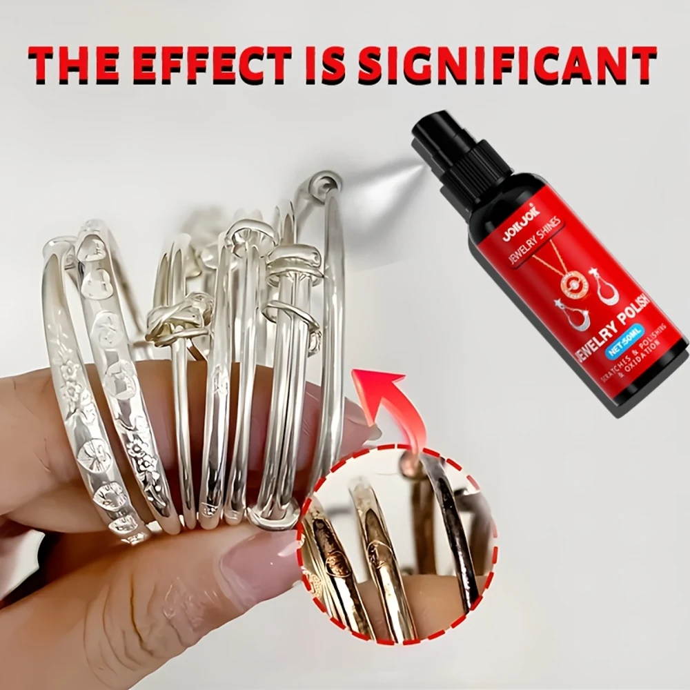 JOKJOK Premium Jewelry Polish Spray - Quickly Restores Shine to Silvery Bracelets, Golden Necklaces, Diamond Rings & Earrings -
