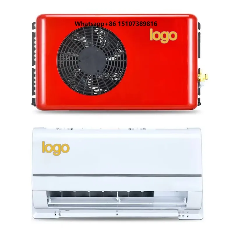 24V Truck Parking Air Conditioner 12V/24V DC Construction Vehicle Crane Backpacked Style New Condition