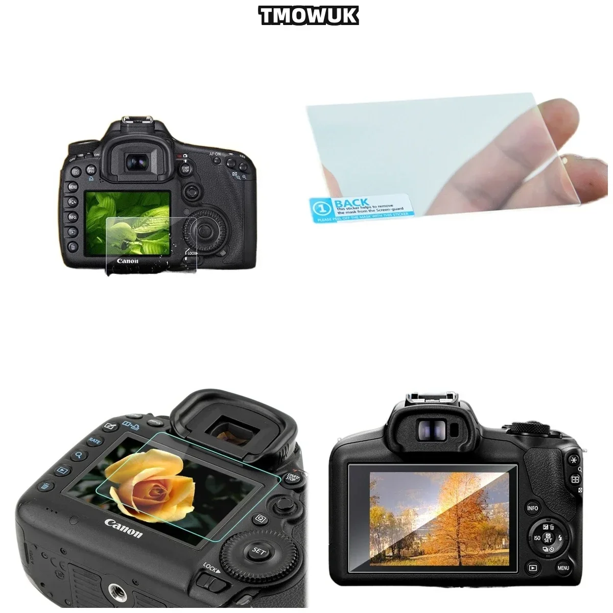 

For Canon EOSR M5 M3 M10 100D KISS X7, HD Clear Screen Protector, 9H Tempered Glass.