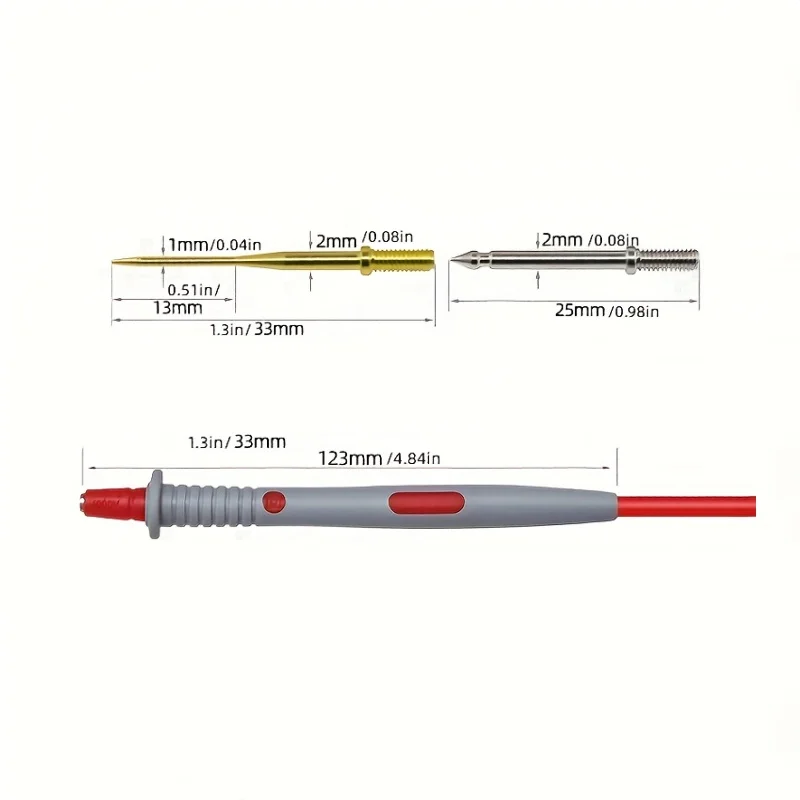 P1503 Series Universal Multimeter Probe Test Leads Kit with Replacement Needle Tester Tip IC SMD Test Hook Alligator Clip