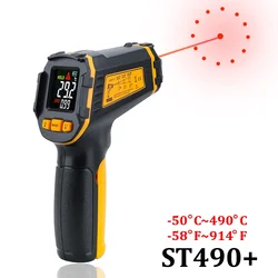 Termometro digitale a infrarossi misuratore di temperatura Laser pirometro senza contatto Imager igrometro IR Termometro allarme luce LCD a colori