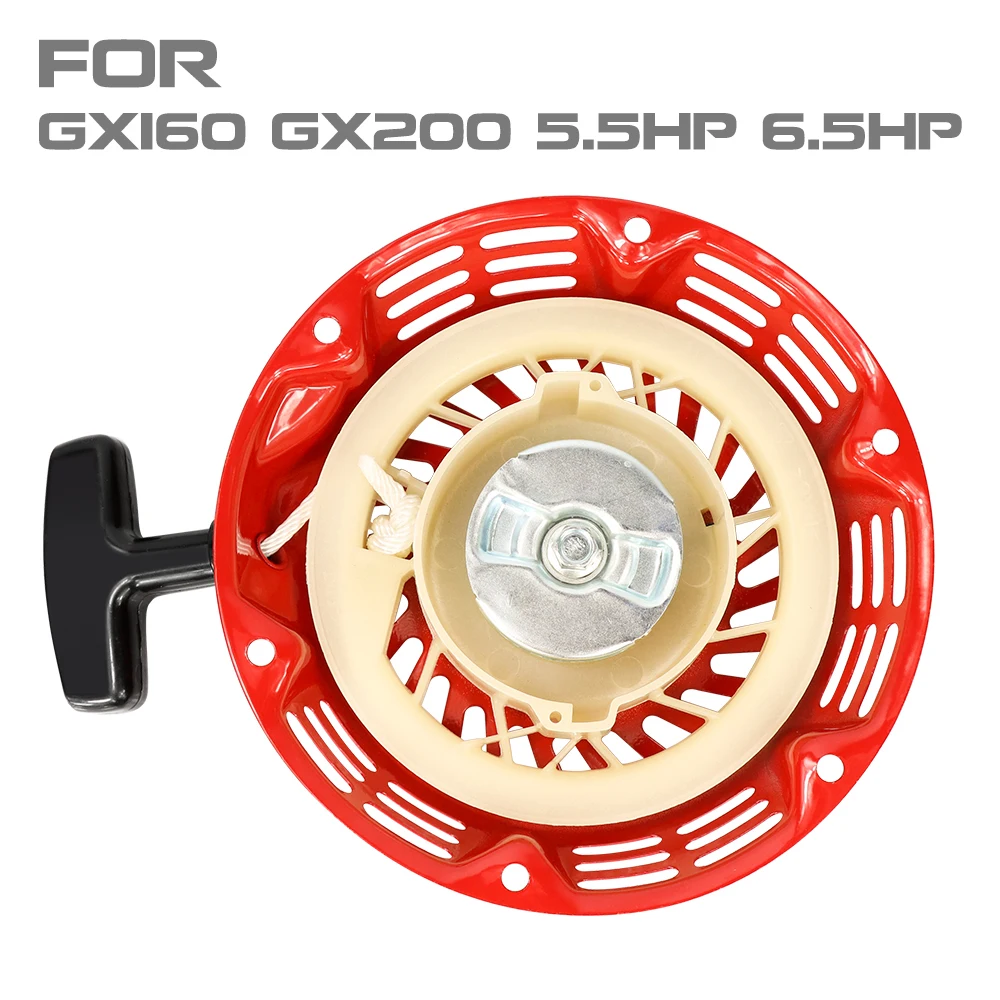 XCAN 1pc Pull Start Recoil Starter Manual Starter Assembly for Honda GX120 GX160 GX200 5.5hp 6.5hp Engine Lawn Mower Accessories view 2