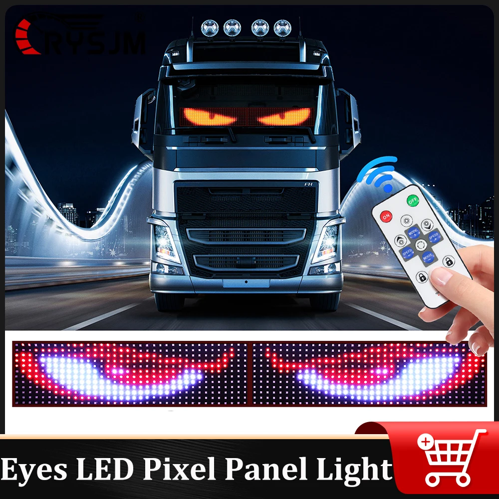 

Eye LED Scrolling Advertising 12V24V Matrix Pixel Panel Lamp Remote Control Truck Foldable Lighting Graffiti Board Ambient Light