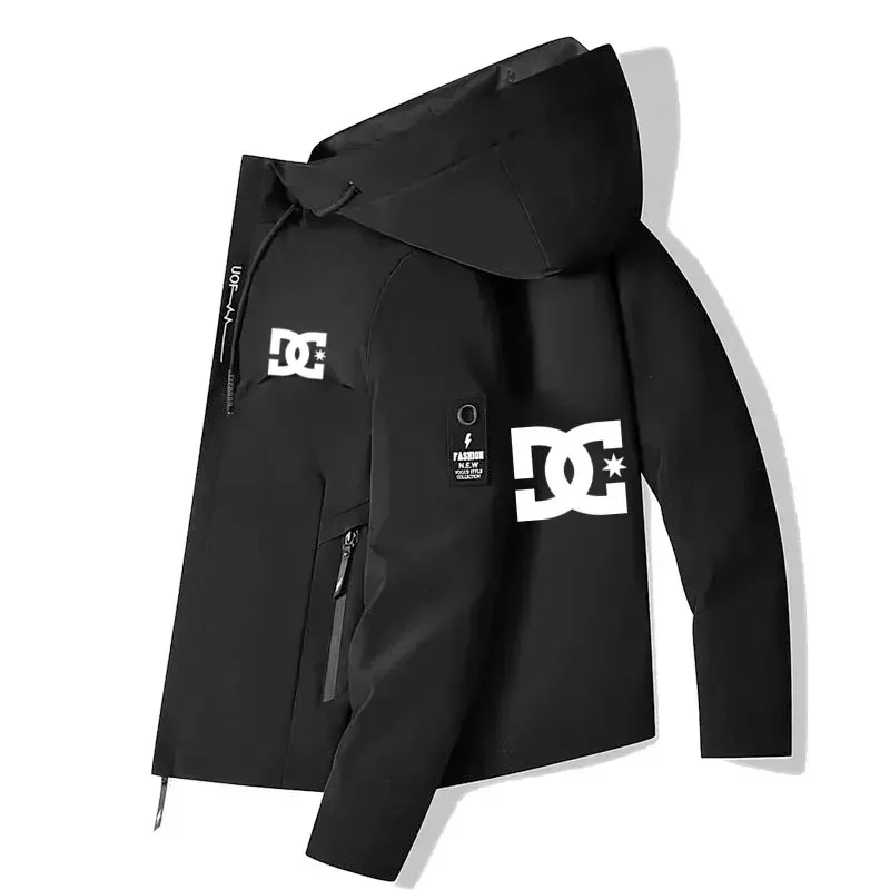 Men's 2025 New Casual Zipper Hooded Windproof Outdoor Jacket Boyfriend Style Coat