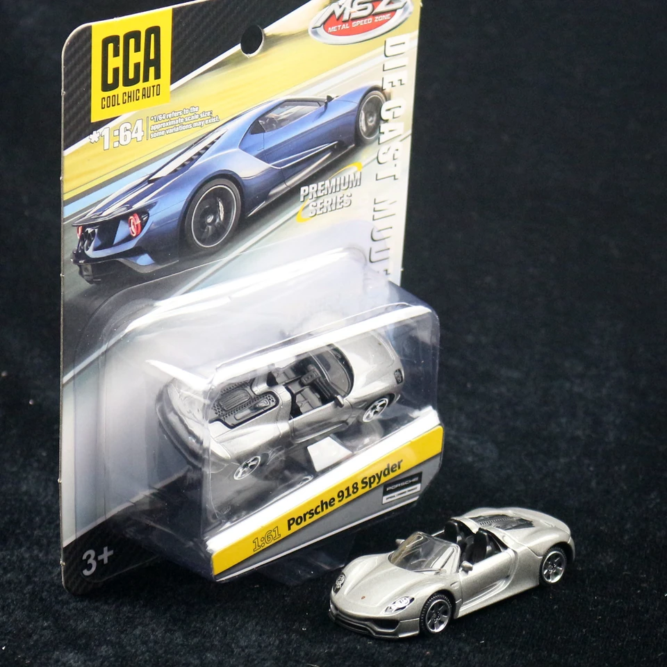 CCA 1/64 Series 1:61 Porsche 918 Spyder Convertible Racing Car Toy