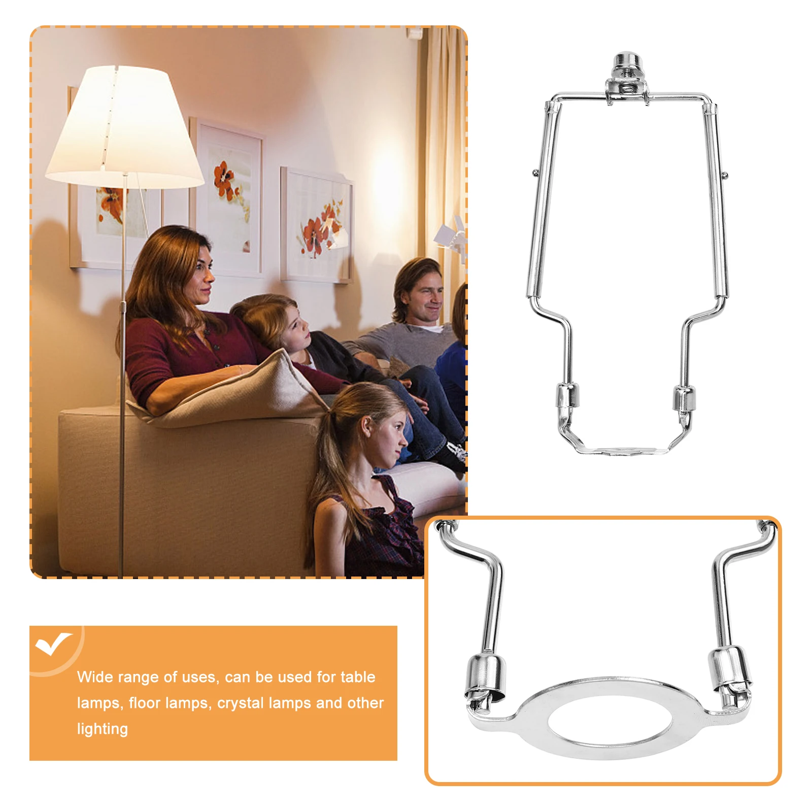

1Pcs Lampshade Horn Bracket Corrosion Resistant Lamp Shade Holder for Household Living Room Cafe Lighting Supplies