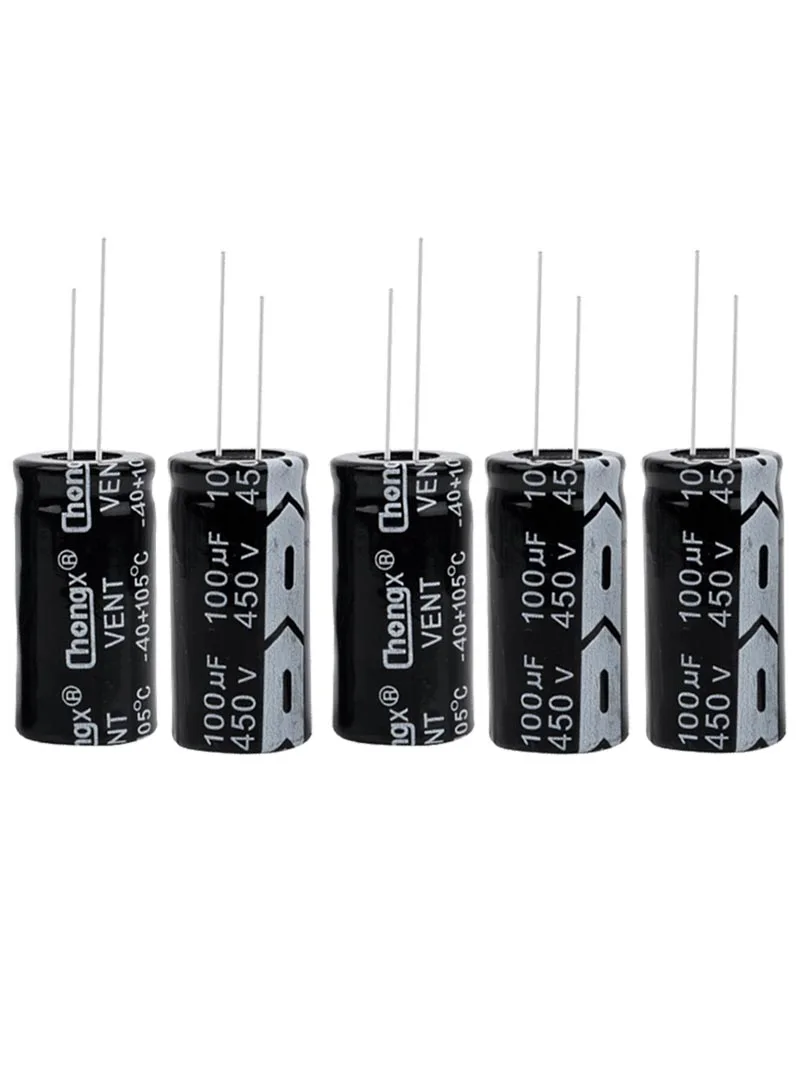 5PCS 450V100UF 18*30 100UF 450V Aluminum Electrolytic Capacitor 18X30MM