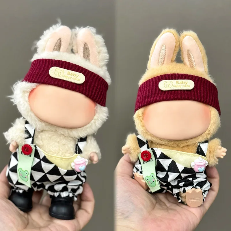 

Plush Doll Clothes Hair Band Decor DIY Kid Mini Plush Toy Clothes 17cm Doll Outfits For Labubu Fashion Dress Up Doll Accessories