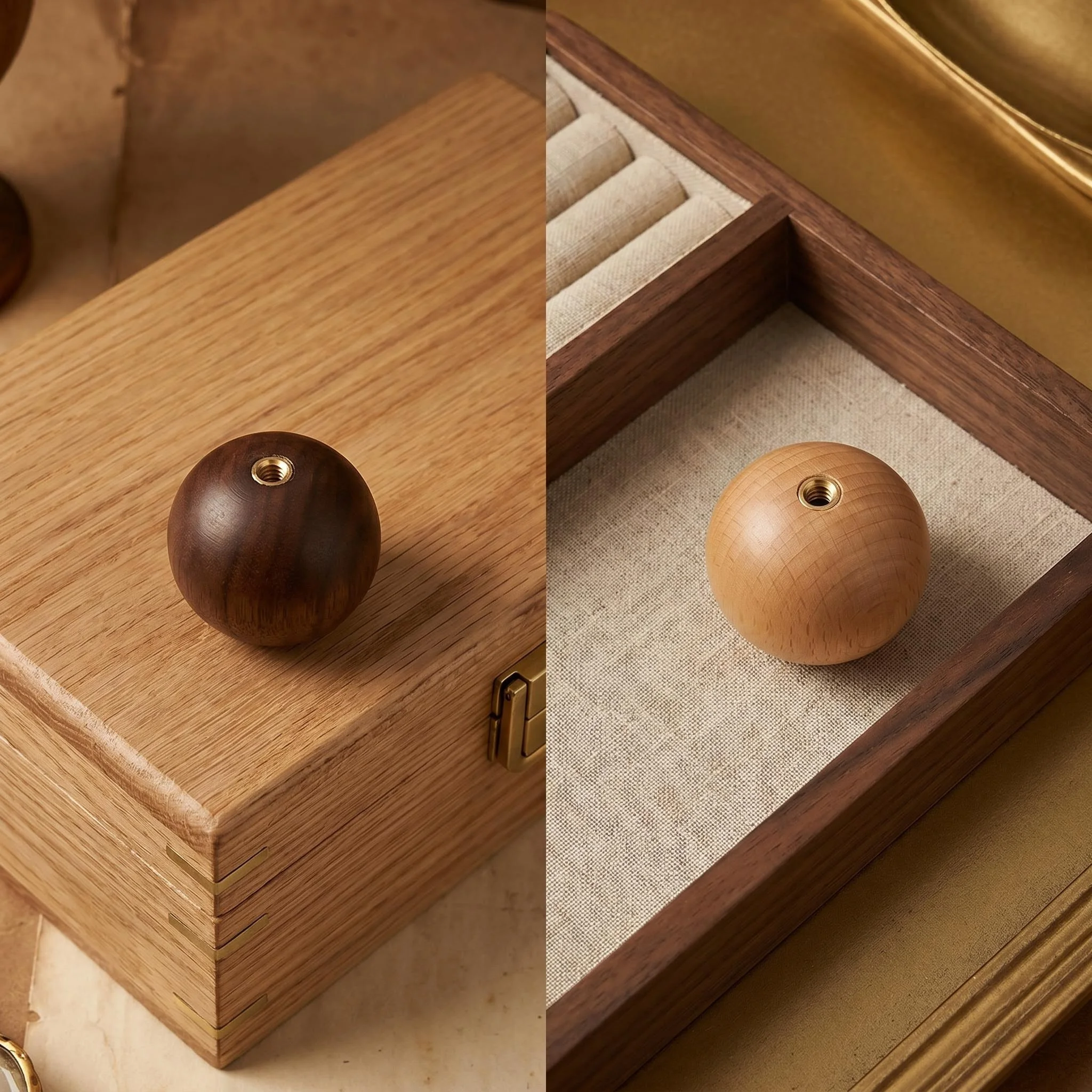 مقبض دائري بسيط من خشب الجوز ل - مراجعة Furniture Hardware Knobs وسعره