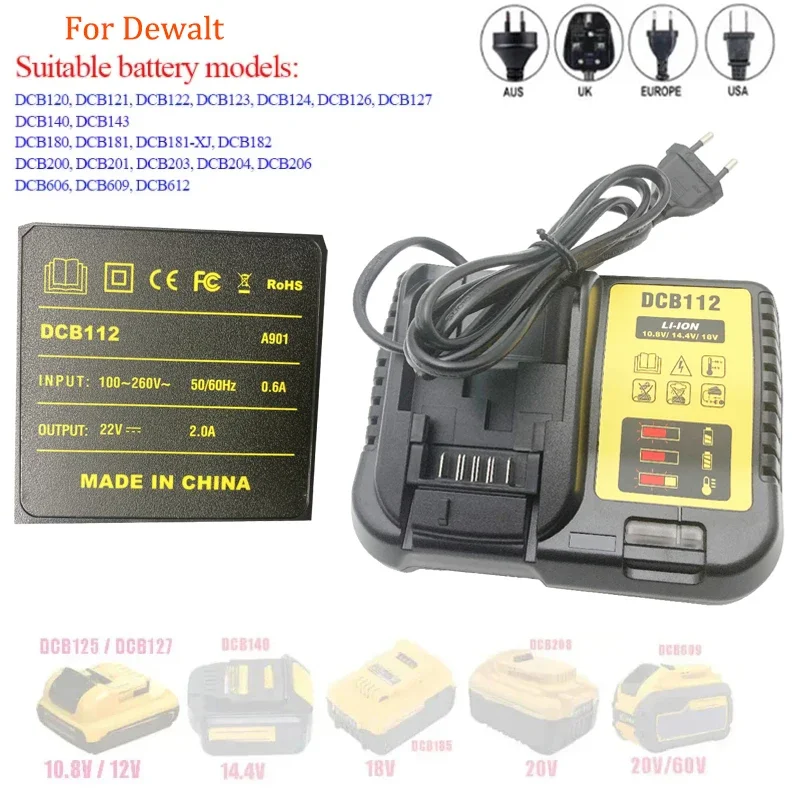 10.8V 12V 14.4V 18V 40V 36V,for Ryobi, Makita, Bosch, Milwaukee, Dewalt tool battery fast charging charger, M18 M14 adapter.