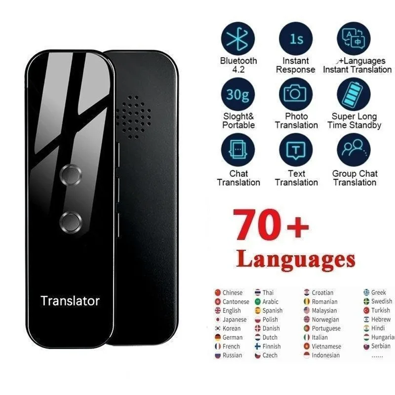 Newest Smart Voice Translator Device Electronic Portable 3 In 1 Voice / Text / Photographic Bluetooth Language Translator