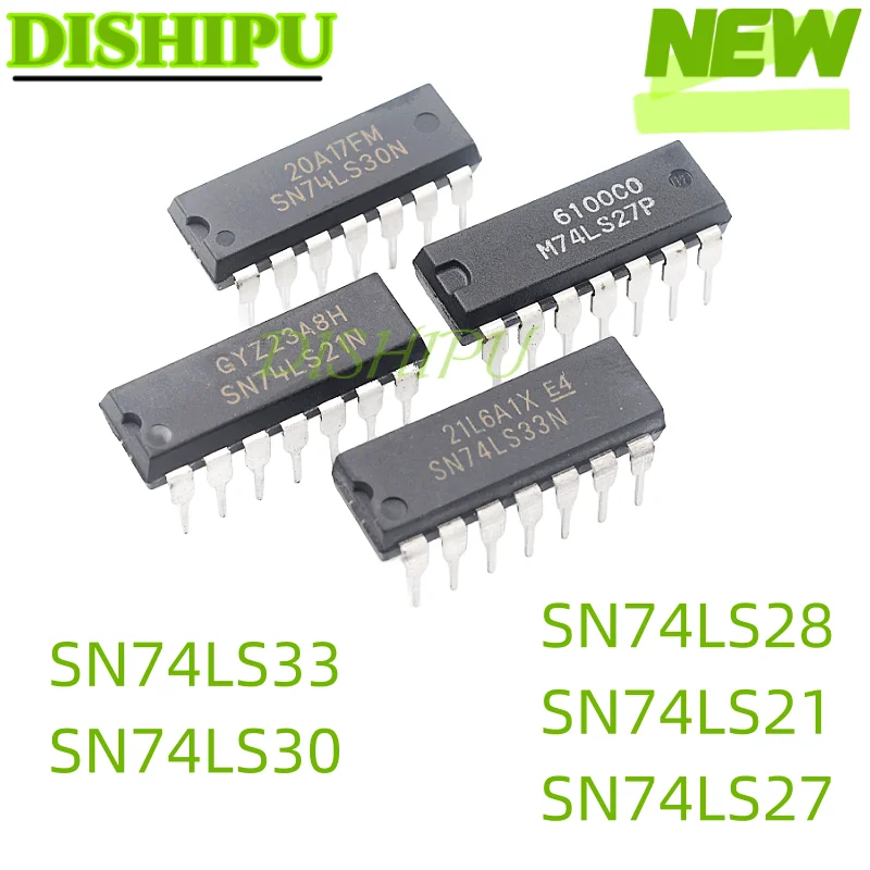 

5PCS，SN74LS33 SN74LS30 SN74LS28 SN74LS21 SN74LS27 DIP-14 puerta/inversor IC