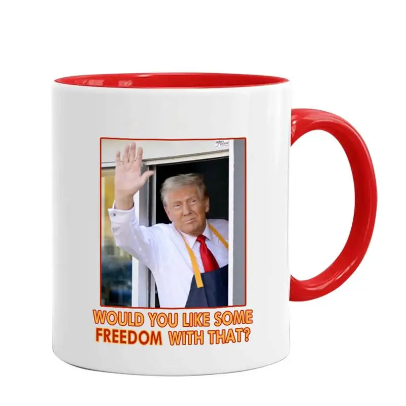 

2024 Trumpl Mug Unique Character Photo Ceramic Mug Creative Water Cup 350ml/12oz Novelty Home Decor Table Ornaments