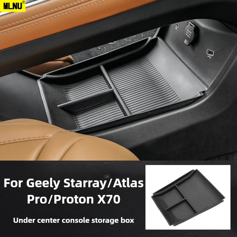 

Central Control Lower Storage Box For Geely Starray/Atlas Pro/Proton X70 Accessories 2024-2025,Divided Storage/Non-Slip