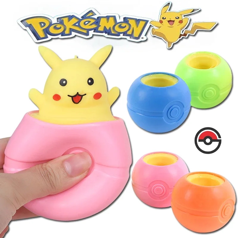 New Pokemon Decompression Toys Pinch Pikachu Cartoon Anime Surrounding Stress Reliever Squeeze Pinch Children Educational Toys