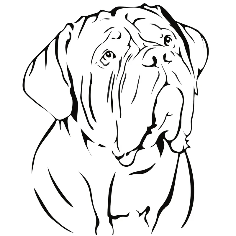 Car Sticker Jdm styling Window Bumper Decal KK Vinyl Jdm Euro Drift Funny Dogue De Bordeaux French Mastiff Dog 15cm