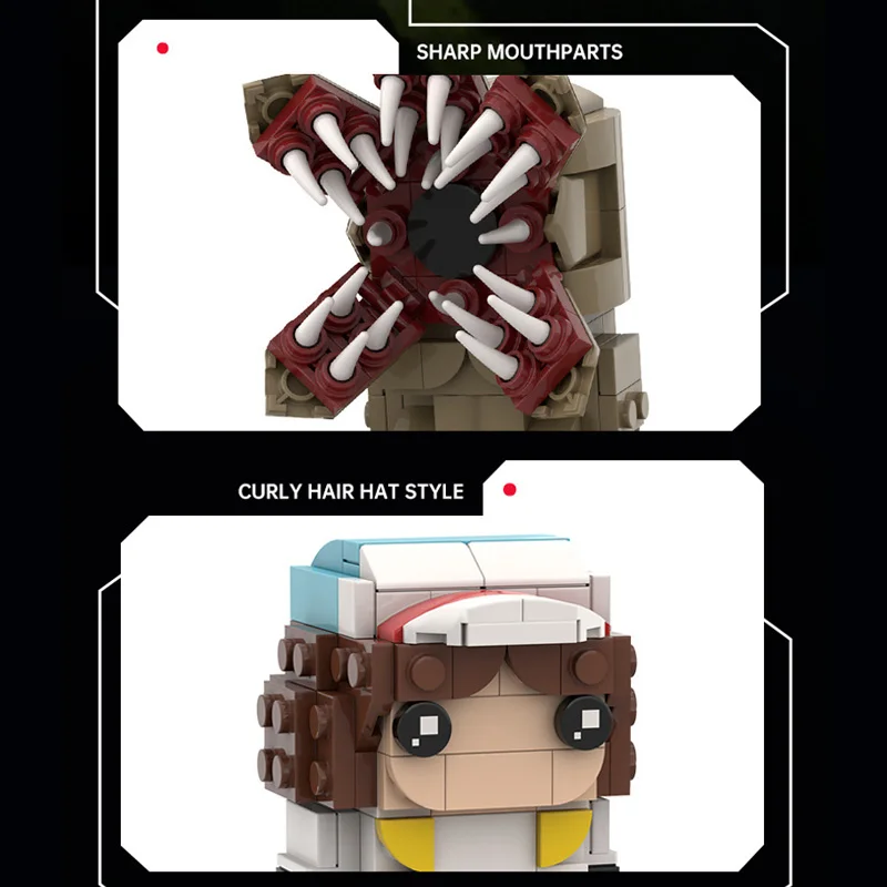 ตัวต่อ MOC ของเล่นฟิกเกอร์จากซีรีส์ Stranger Things โมเดลตัวละครสัตว์ประหลาด ประกอบเอง ของเล่นสำหรับเด็กและผู้ใหญ่ ของขวัญตัวต่อ ขนาดประมาณ 8 ซม.