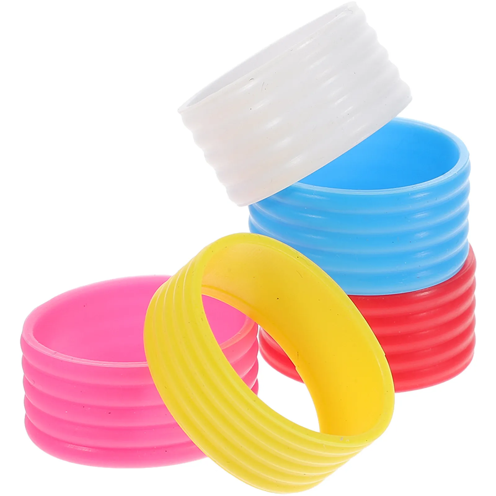 

5Pcs High Performance Sweat Absorbing Silicone Racket Grip Rings for Tennis Squash Badminton Racketball Pickleball Overgrip Soft