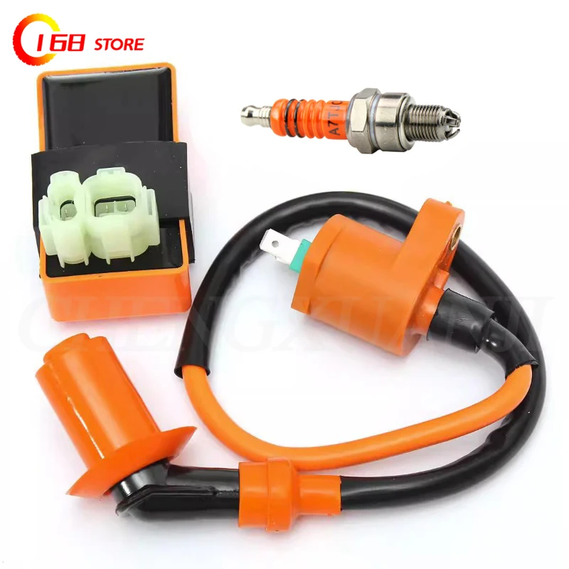 Performance Racing 6 Pins AC CDI Box Ignition Coil A7TJC Spark Plug for GY6 50 80 110 125 150cc Moped Scooter ATV Go Carts