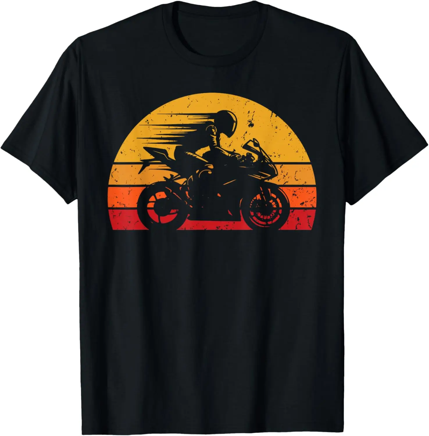 Vintage Retro Motorcycle Racing Biker Sport Street Bike T-Shirt 100% Cotton Trendy Y2K Short-Sleeve Tee-Soft, Quick-Drying,